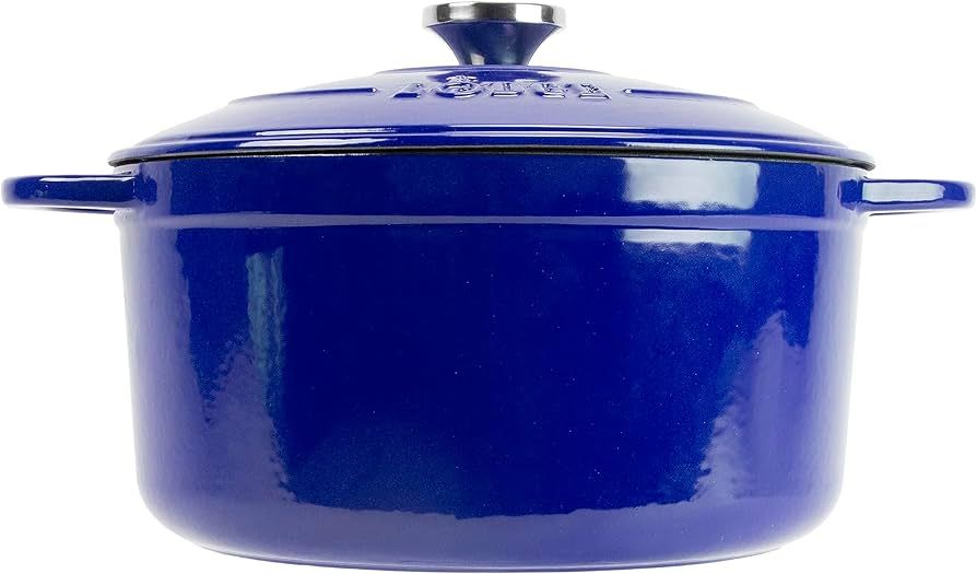 Amazon.com: Lodge 6.5 Quart Enameled Cast Iron Dutch Oven with Lid – Dual Handles – Oven Safe... | Amazon (US)