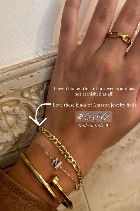 Gold jewelry
Amazon find
Amazon jewelry 
Gold plated jewelry 
Made in Italy 
Bracelets 
Bracelet stack 
Concierge 
Initial bracelet 



#LTKGiftGuide