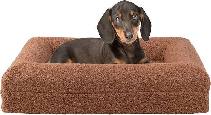 PETMAKER Orthopedic Pet Bed - 26in Small Dog Bed with Supportive Bolster, Nonslip Bottom, and Rem... | Amazon (US)