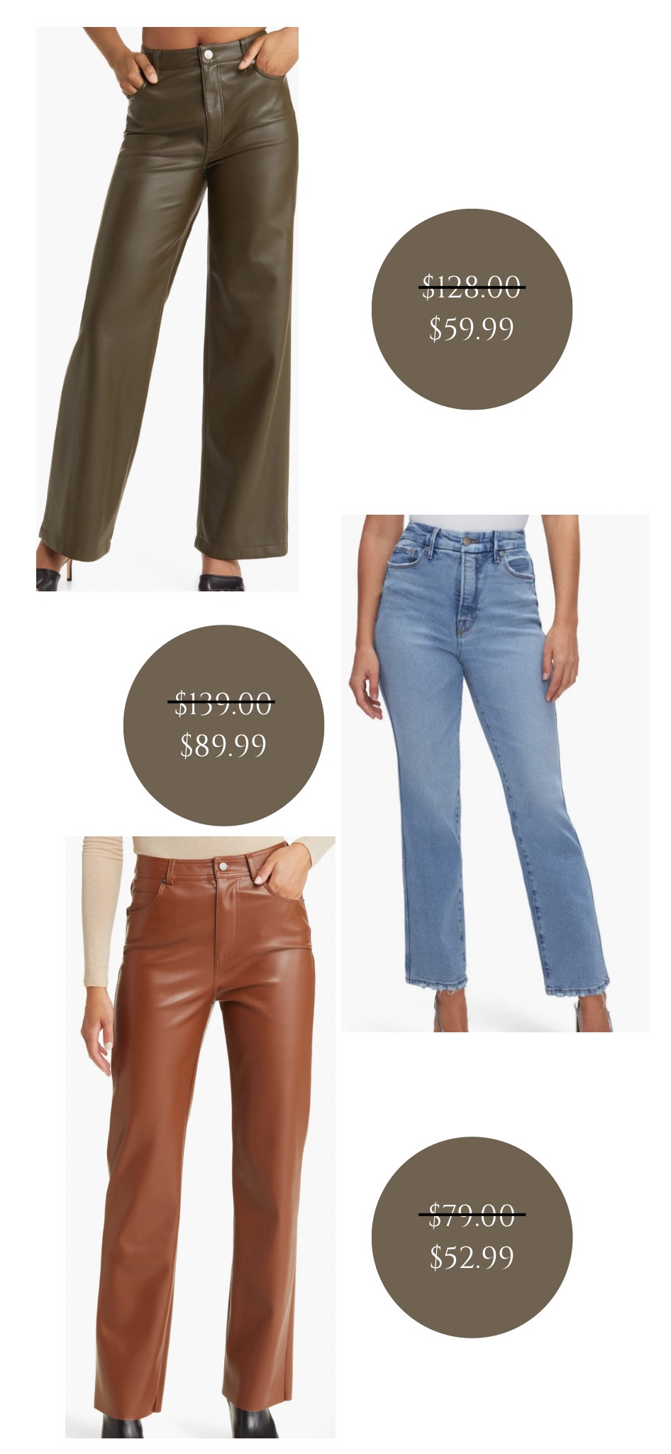 Nordstrom anniversary sale: bottoms! 
Good American jeans, leather pants, wide leg pants 

#LTKstyletip #LTKxNSale #LTKsalealert