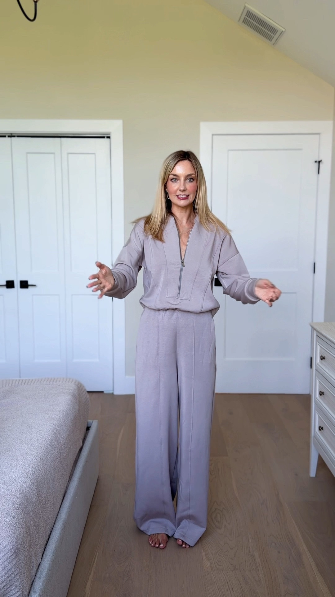 FINALLY! A bathroom-friendly jumpsuit 😭🙌 OMG, I’m already obsessed! ✈️🤎 Available in 2 colors + 3 inseams, which we LOVE 👏 Just LIKE this post + comment JUMPSUIT and I’ll DM you the link! 🔗 #traveloutfit #airportoutfit #spanxjumpsuit #fallfashion #romper

#LTKootd #LTKSaleAlert #LTKTravel