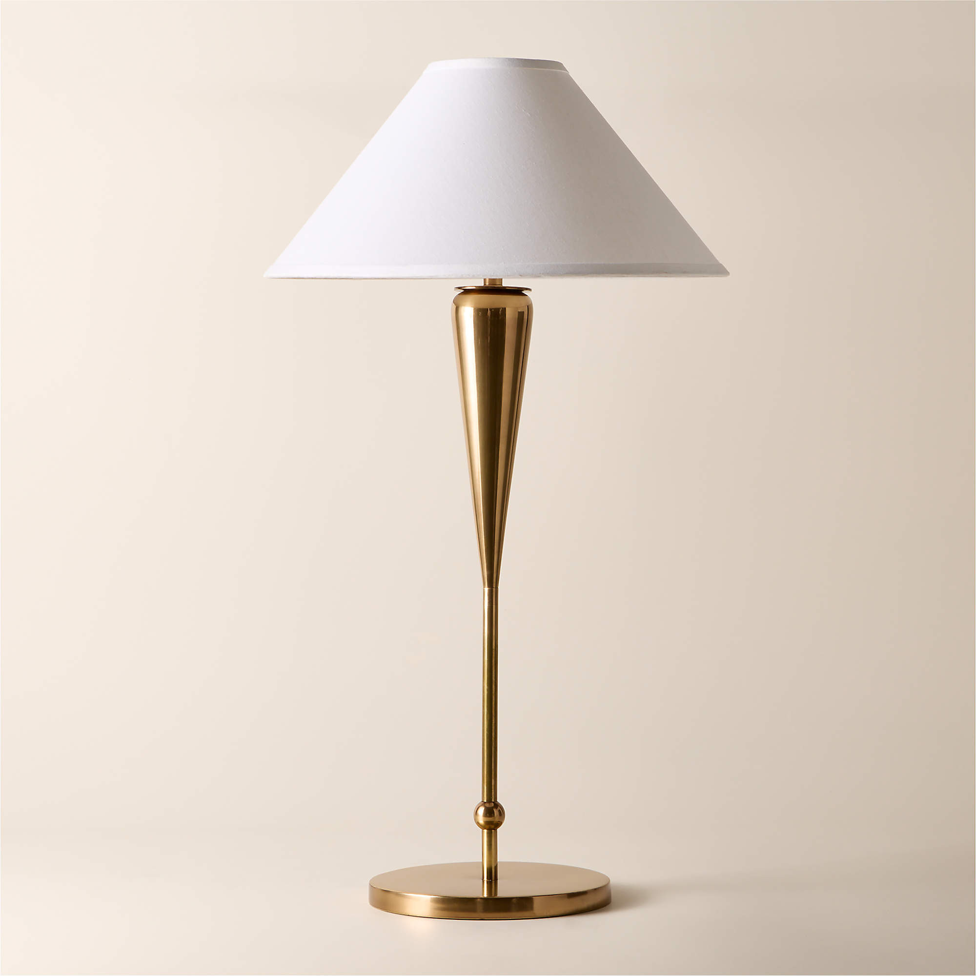 Tamlin Aged Brass Tall Table Lamp | CB2 | CB2