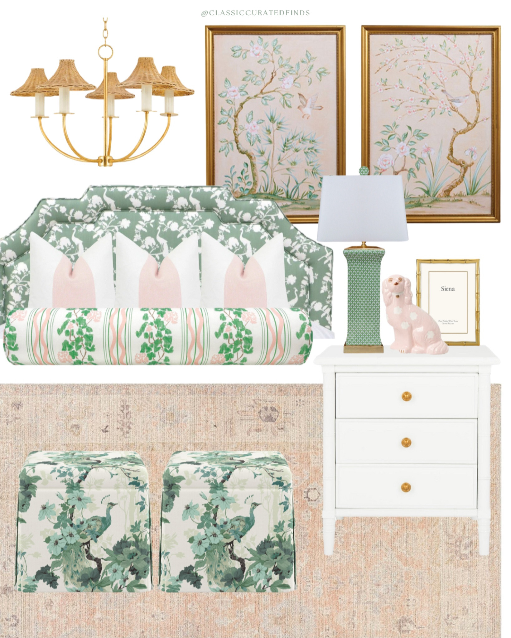 Pink & Green Grandmillennial bedroom decor!🩷💚

Home Decor, Headboard, Nightstand, Chinoiserie, Throw Pillows, Lamp, Rattan

#LTKhome