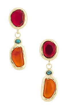 petit moments Mosaic Earrings in Scarlet from Revolve.com | Revolve Clothing (Global)