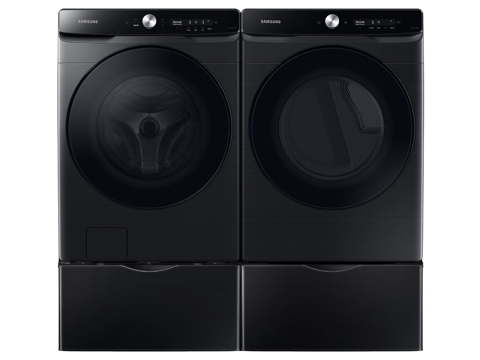 Front Load Washer with CleanGuard™, Dryer with Super Speed Dry and two 27” Pedestals set | Samsung