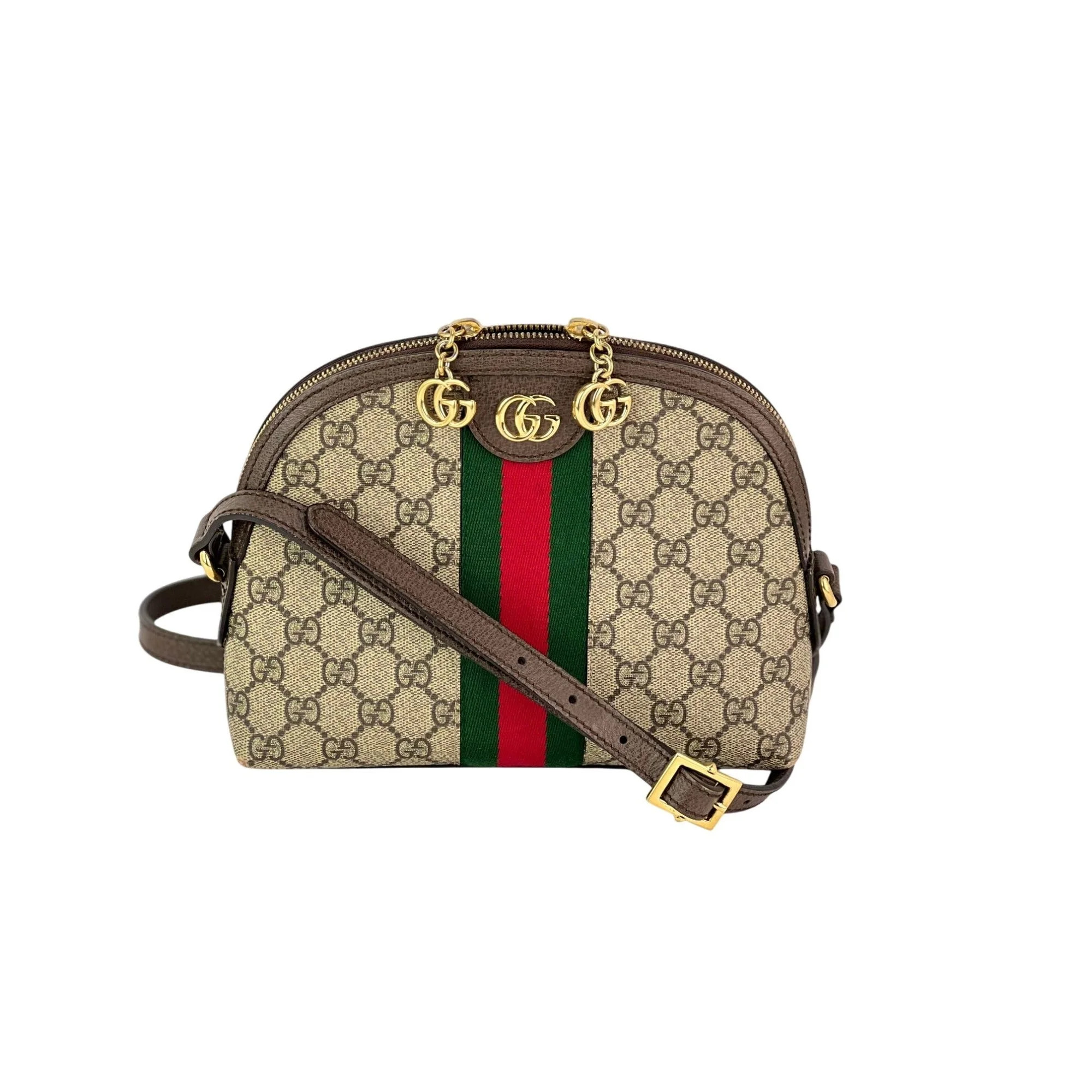 Pre-Owned Gucci Ophidia Small Dome Monogram Web Shoulder Bag | Walmart (US)