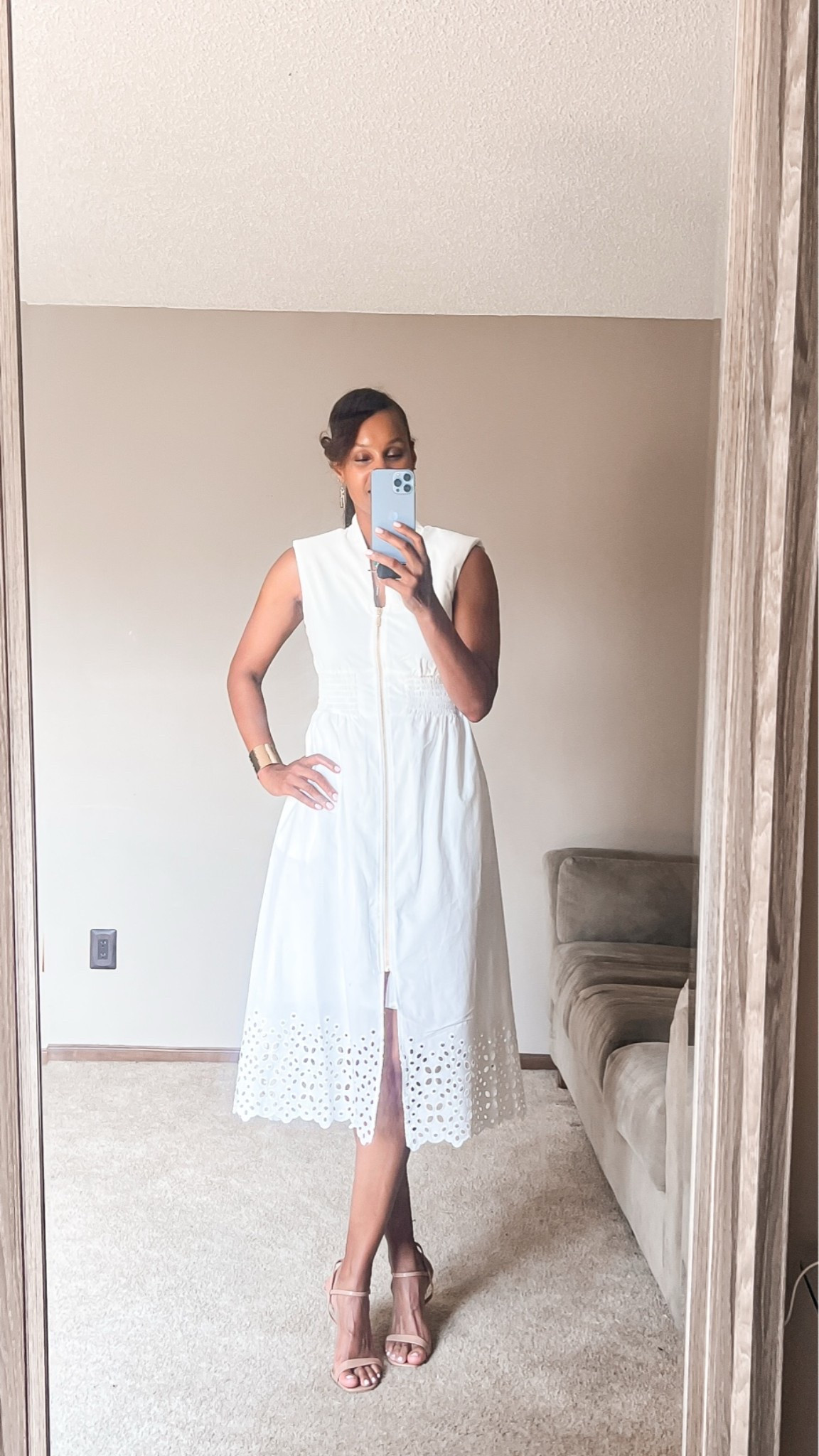 Really pretty details and structure to this dress that are a little difficult to see. This was the dress I chose from @kohls when I needed to find a white one and it worked out perfectly.

#LTKootd #LTKOver40