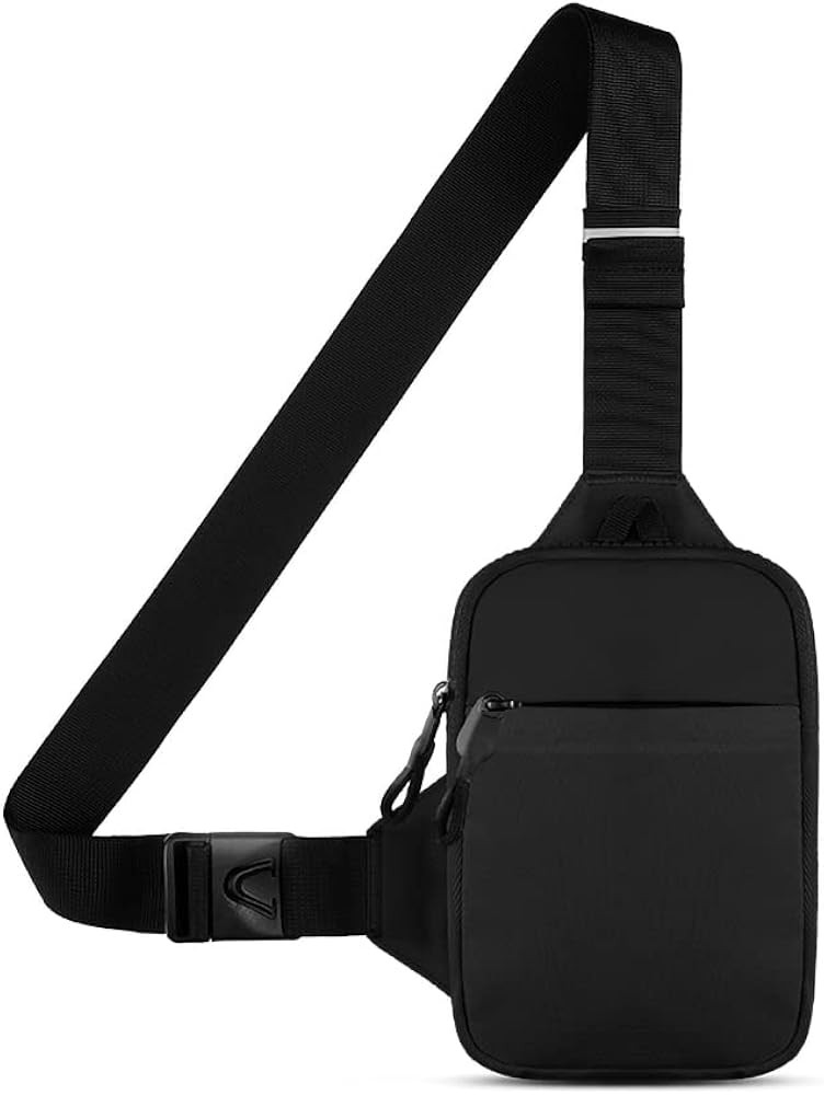 simptech Mini Crossbody Sling Bag Chest Bag Dual Pocket Water Resistant Fanny Pack Running Phone ... | Amazon (US)
