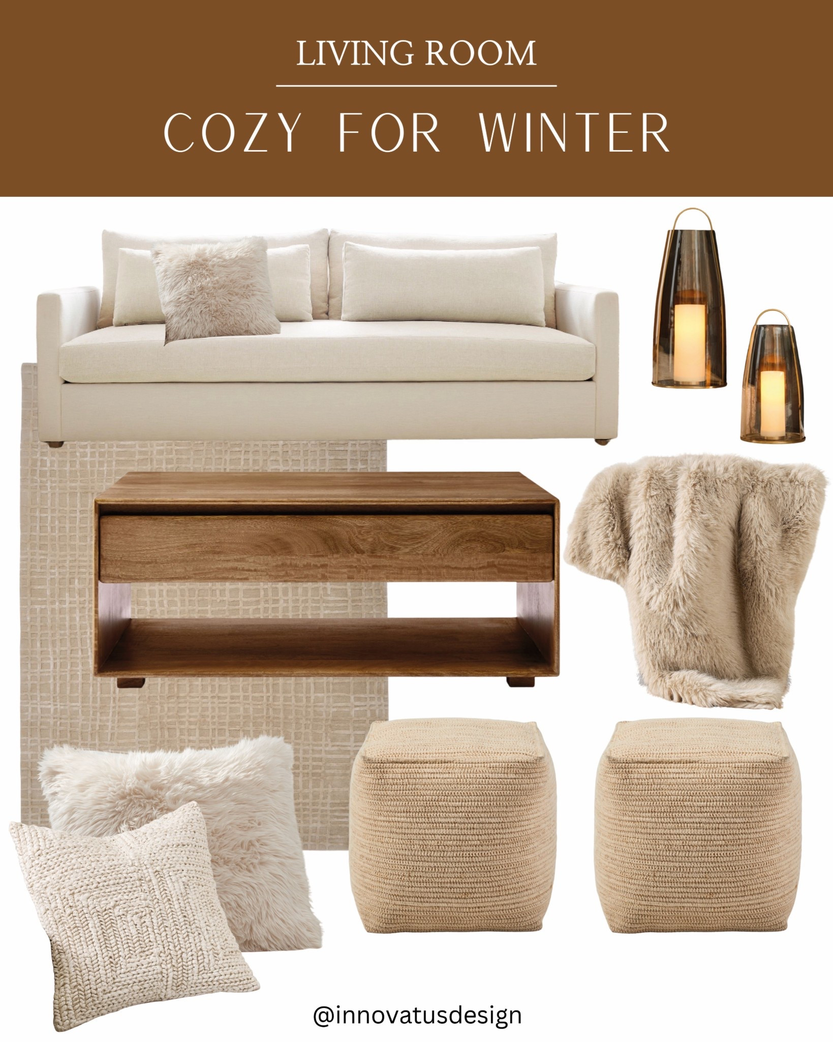 Create a cozy living room perfect for cold winter evenings and snuggling up with this cozy for winter living room design! Embrace thick textures and warm neutrals to create a cozy living room this winter  

#LTKSeasonal #LTKFindsUnder100 #LTKHome