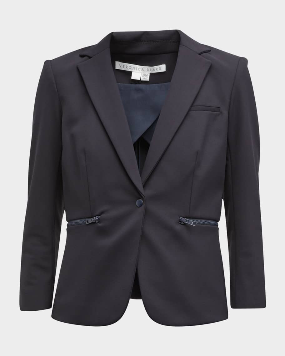 Veronica Beard Scuba Schoolboy Blazer Jacket | Neiman Marcus