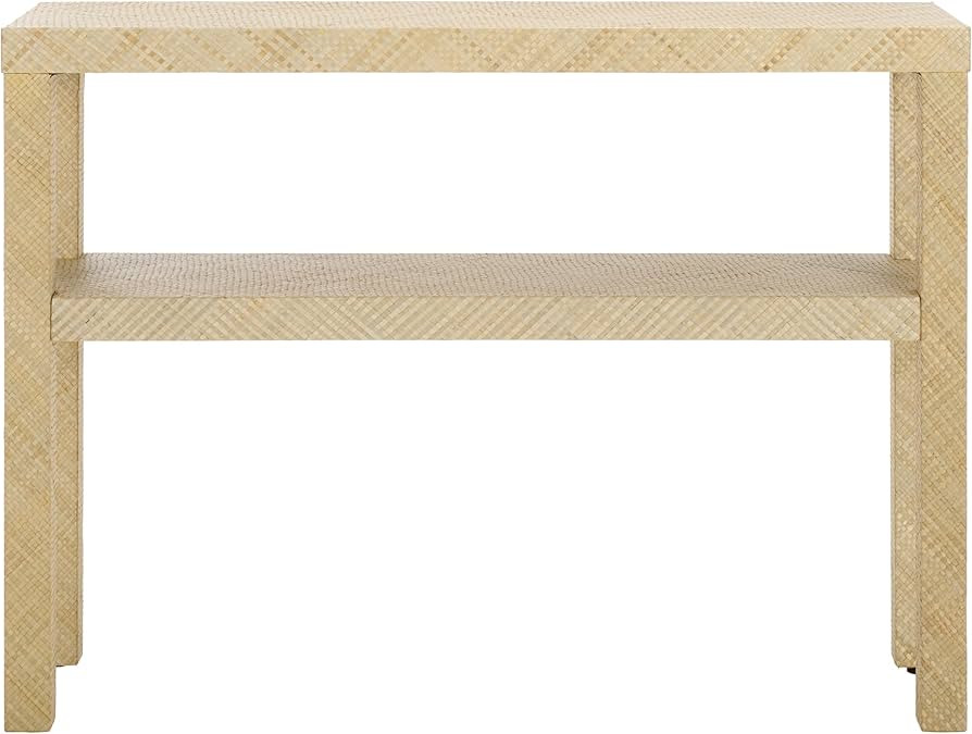 SAFAVIEH Home Collection Apis Natural Raffia 2-Shelf Console Table for Entryway, Living Room, Foy... | Amazon (US)