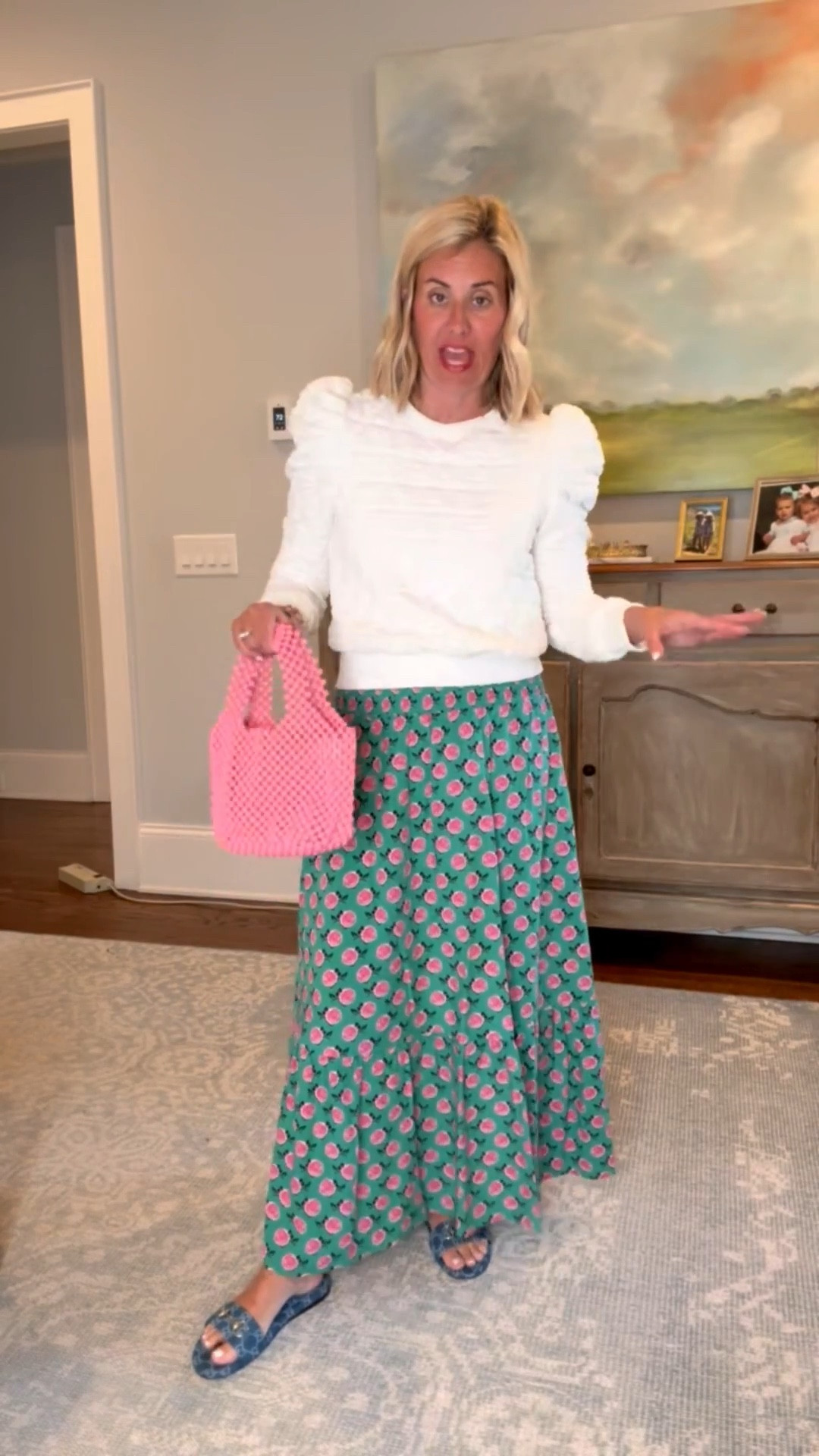 This is how we mix and match ALL the things in your closet. Splurge worthy shoes, so you can save on the outfit. I’m wearing a small in top, tee & skirt. I wear a 38.5 in sandal (size up 1/2 size).

#LTKdayinmylife #LTKspringtrends #LTKspring