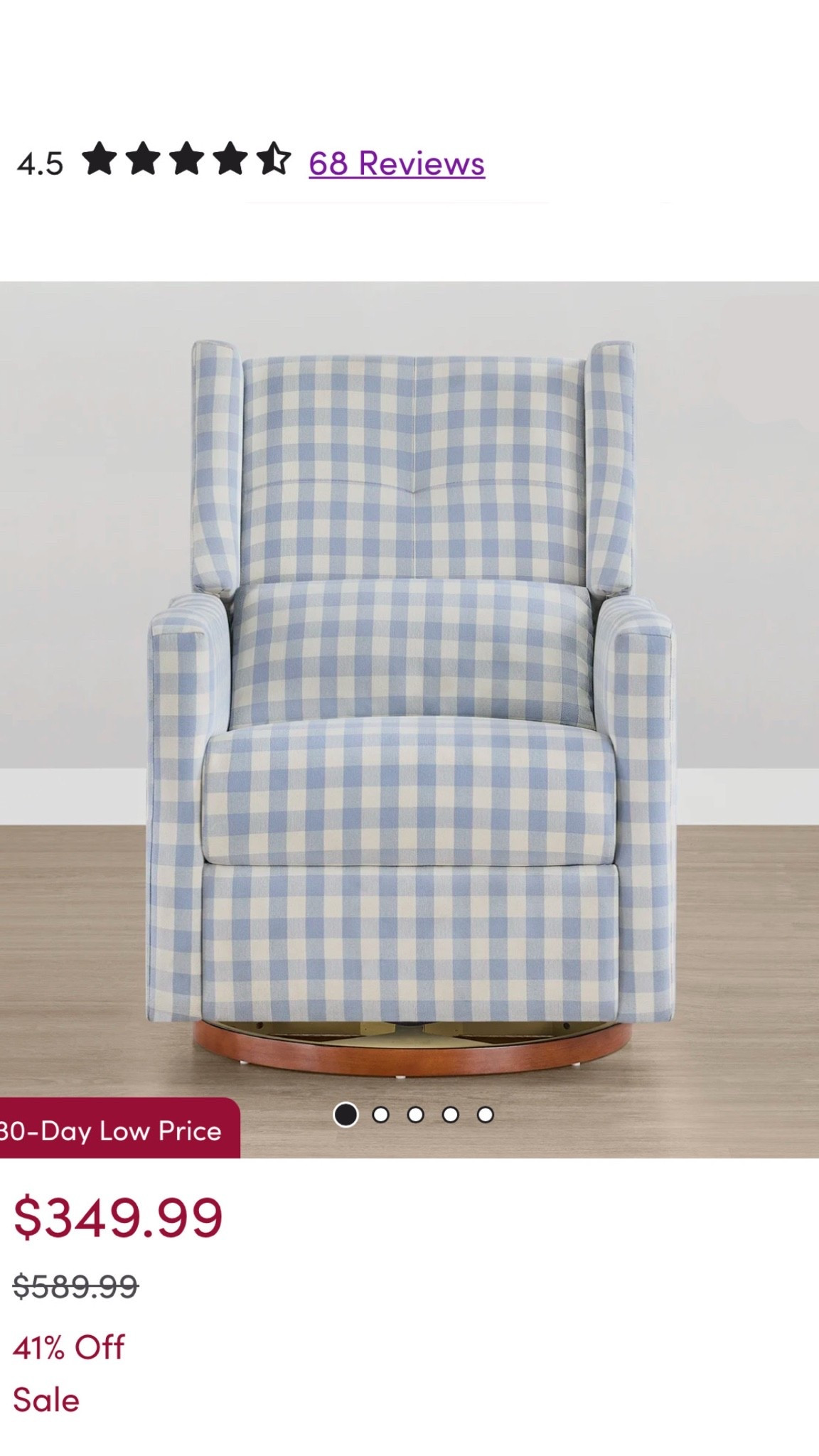 BOY NURSERY CHAIR / baby nursery blue gingham recliner chair

#LTKBaby #LTKKids #LTKHome