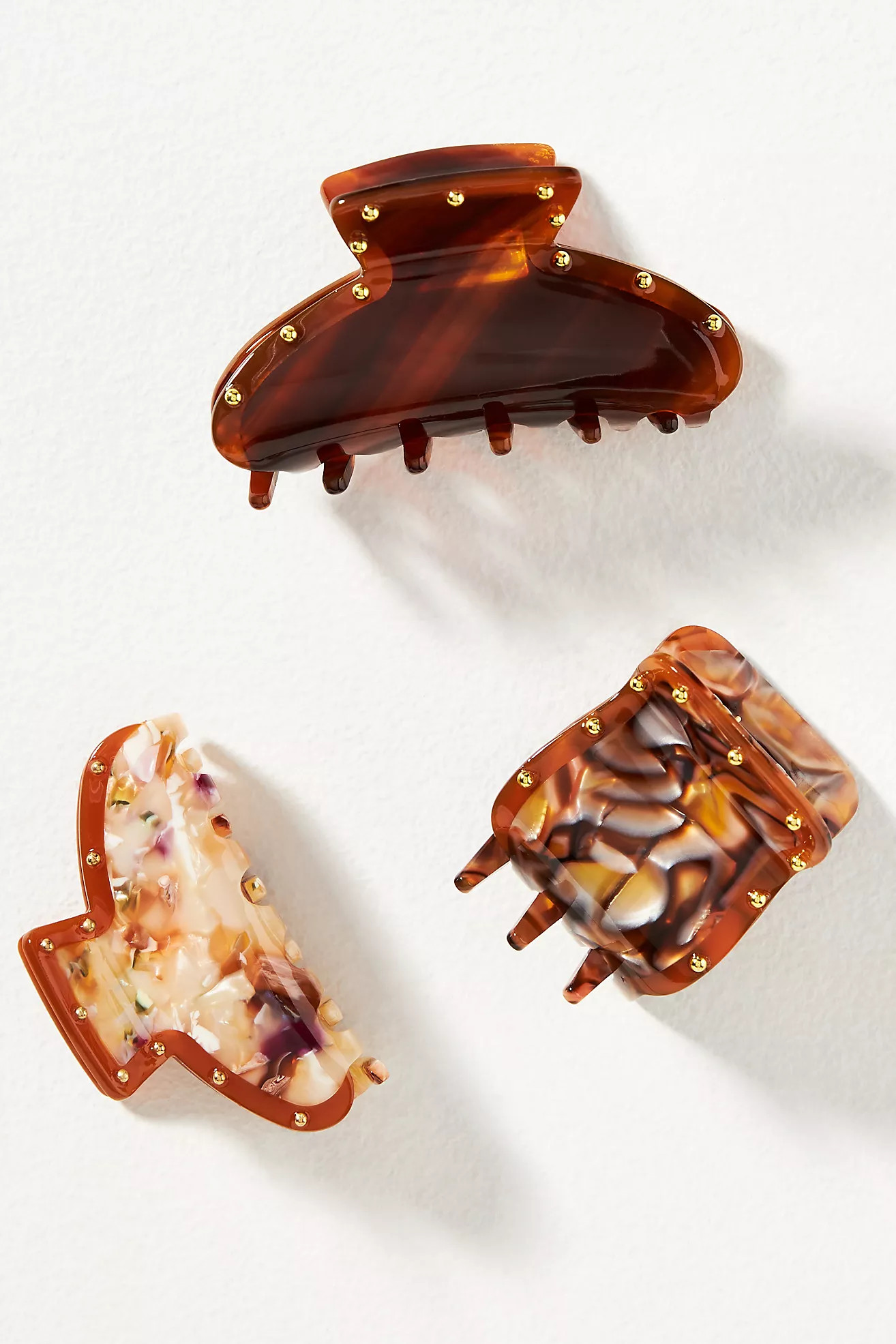 Assorted Resin Hair Claw Clips, Set of 3 | Anthropologie (US)