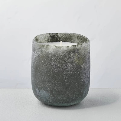 9oz Cypress & Pine Textured Glass Seasonal Candle Dark Green - Hearth & Hand™ with Magnolia | Target