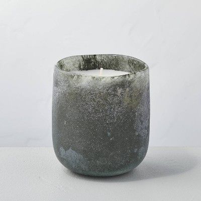 9oz Cypress &#38; Pine Textured Glass Seasonal Candle Dark Green - Hearth &#38; Hand&#8482; with ... | Target
