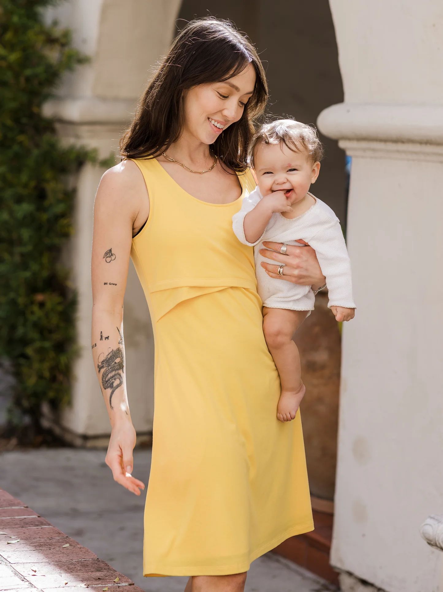 Penelope Crossover Nursing Dress | Citrus - Kindred Bravely | Kindred Bravely