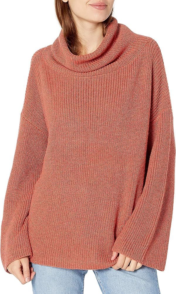 Cable Stitch Women's Funnel Neck Oversized Sweater | Amazon (US)