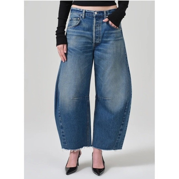 Citizens Of Humanity Button Fly Horseshoe Raw Hem Jeans In Marshal Wash Size 30 | Poshmark