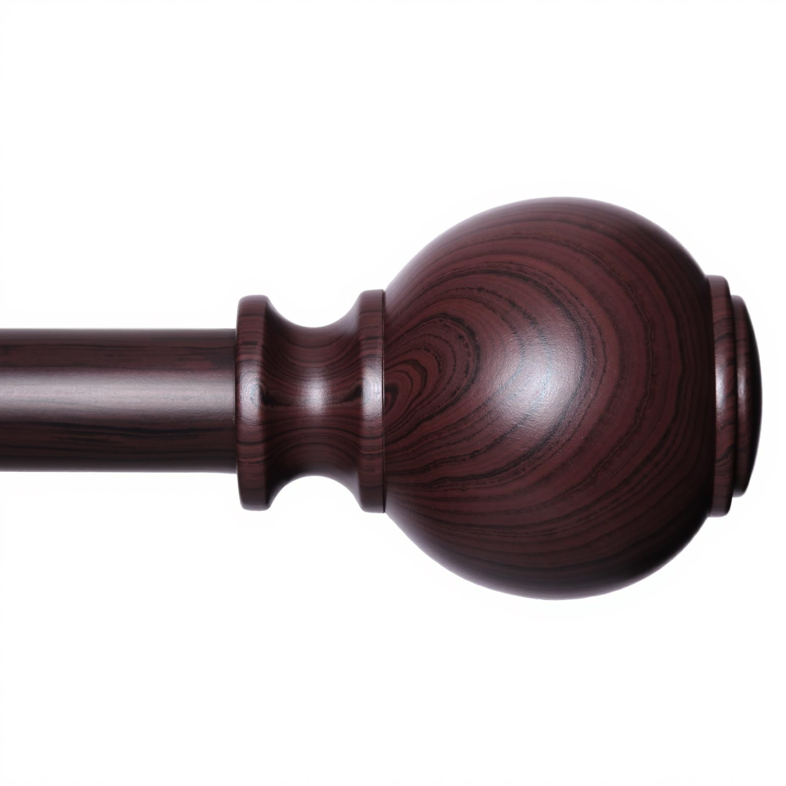 Red Wood Curtain Rods for Windows 28 to 48 Inches,1 inch Heavy Duty Window Curtain Rod with Imita... | Amazon (US)