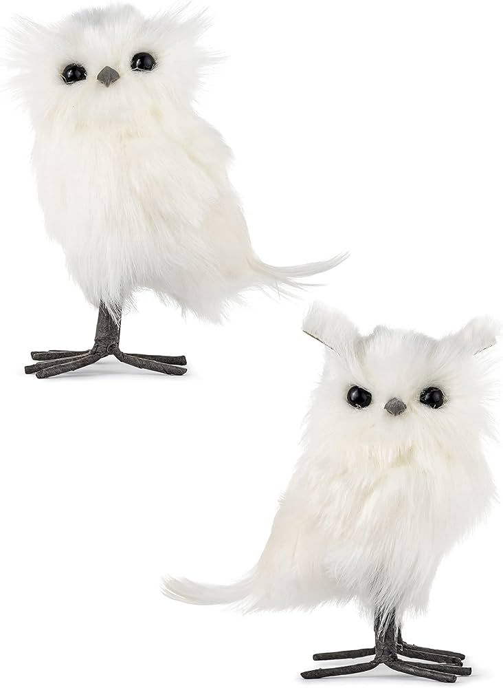 Amazon.com: Legendeco Set of 2 Hanging White Owl Decoration Ornament 5.9 inches for Christmas Tre... | Amazon (US)