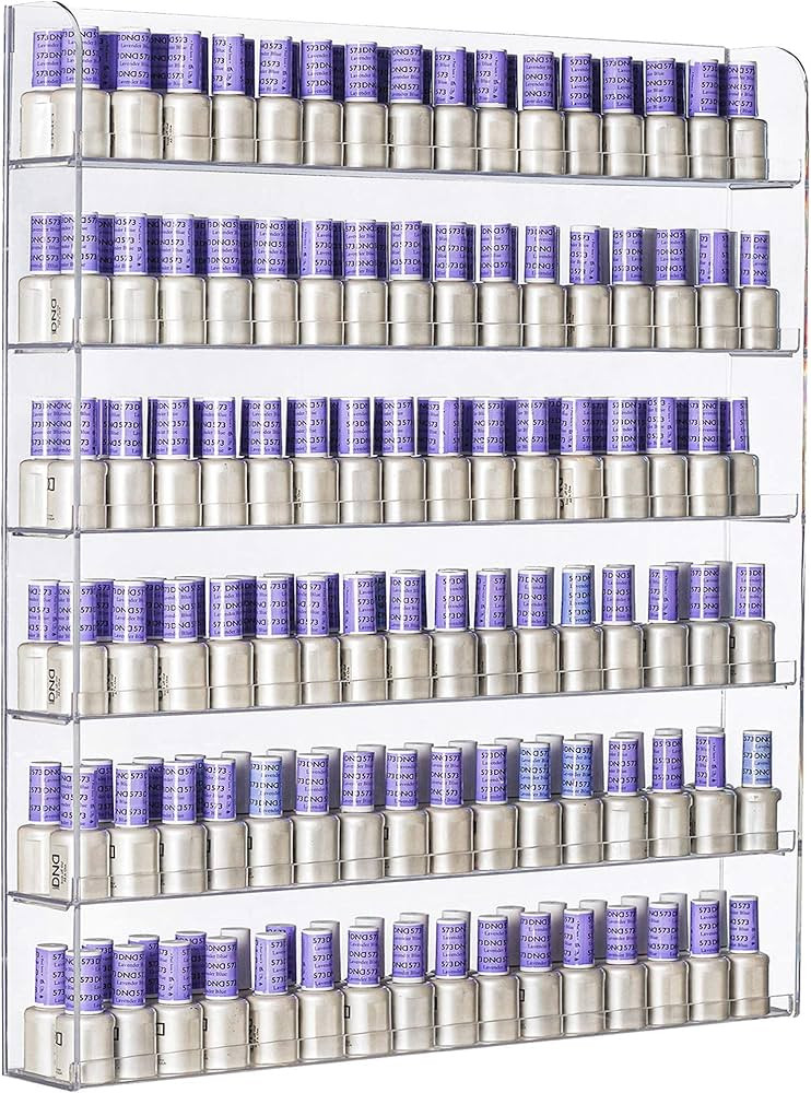 AMT Acrylic Nail Polish Racks for the Wall. CLEAR Nail Polish Display. Young Living Essential Oil... | Amazon (US)