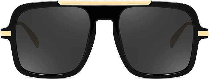 FEISEDY Retro Square Aviator Sunglasses for Women Men 70s Sun Glasses B4193 | Amazon (US)