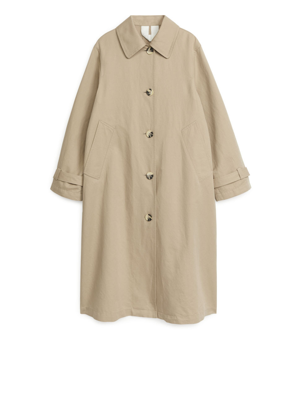 Cotton Linen Coat - Beige - ARKET FR | ARKET (US&UK)
