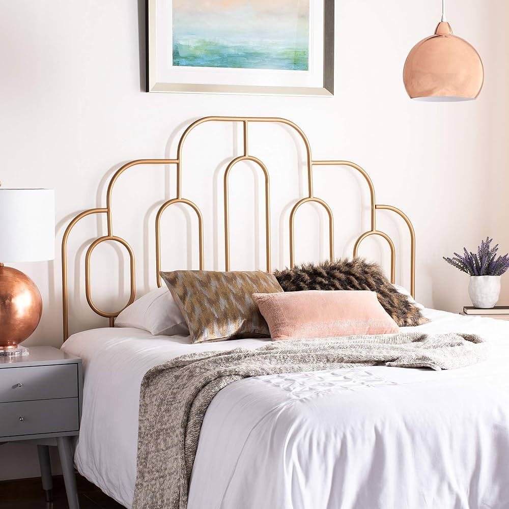 Safavieh Home Paloma Retro Gold Headboard, Full | Amazon (US)