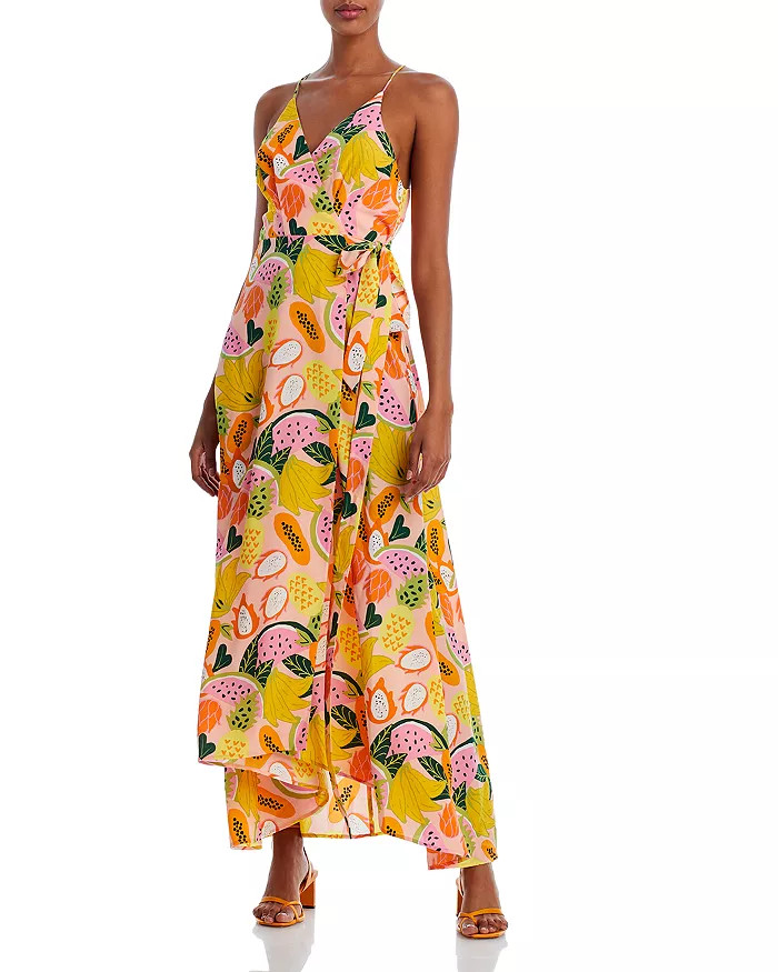 AQUA Wrap Front Fruit Print Maxi Dress - 100% Exclusive Back to results -  Women - Bloomingdale's | Bloomingdale's (US)