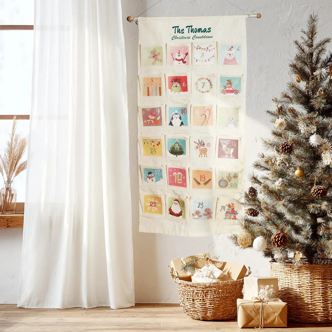 Personalized Christmas Advent Calendar for Kids | Custom Name Countdown Calendar | Reusable Wall ... | Etsy (US)