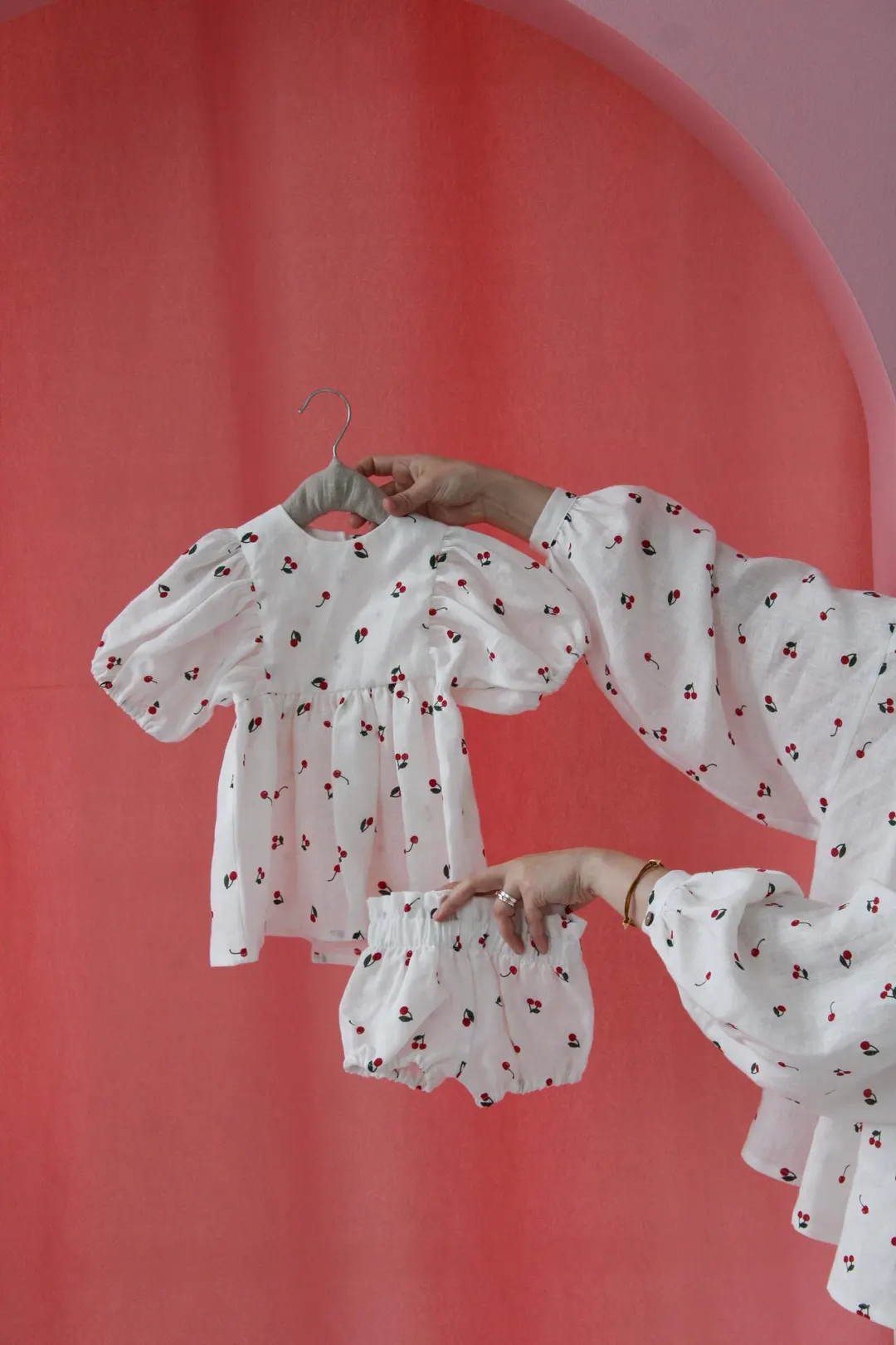 Linen Baby Girl Set – White Cherry Dress & Bloomer Shorts | First Birthday Outfit, Gift for Bab... | Etsy (US)