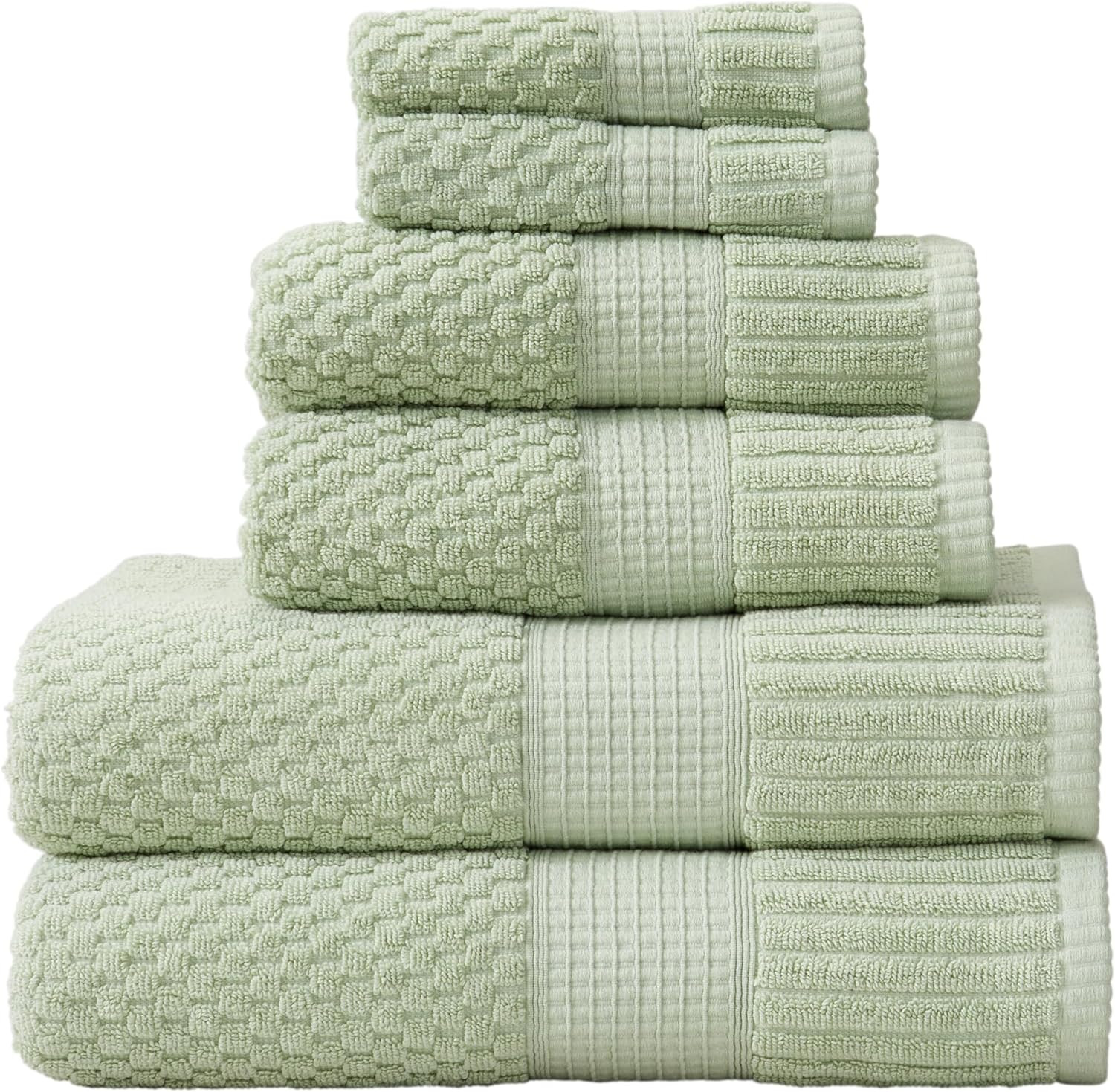 NY Loft 100% Cotton Towel Set 6 Piece Towel Set | Super Soft & Absorbent Quick-Dry 2 Bath Towels ... | Amazon (US)