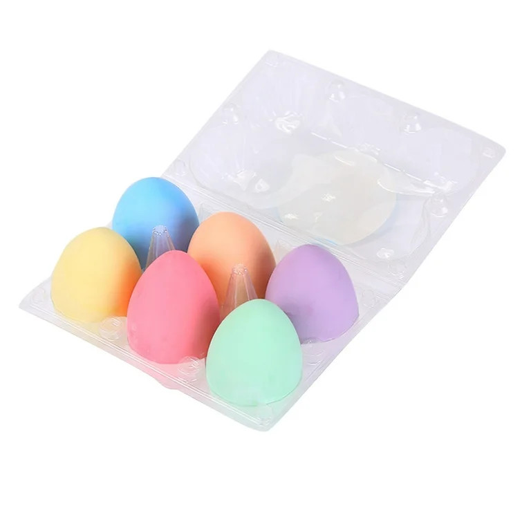 Vikakiooze Back to Supplies, Easter Eggs Sidewalk Chalk Pieces 6 Colors Eggs-Shaped Chalk City | Walmart (US)