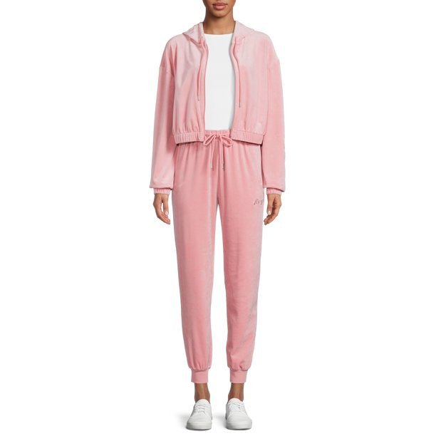 No Boundaries Juniors’ Active Jacket and Joggers Set, 2-Piece - Walmart.com | Walmart (US)