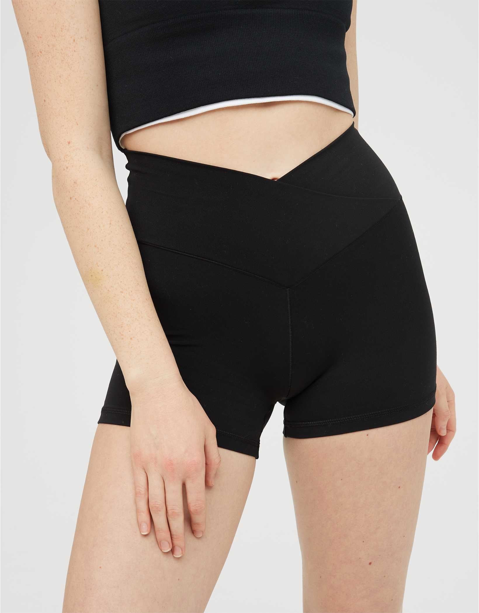 OFFLINE Real Me High Waisted Crossover 3" Shortie | American Eagle Outfitters (US & CA)