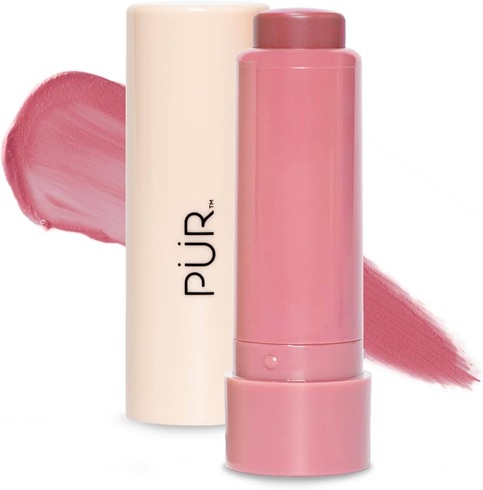P\u00dcR MINERALS Silky Tint Creamy Multitasking Makeup Stick with Peptides - Lip and Cheek Stick... | Amazon (US)