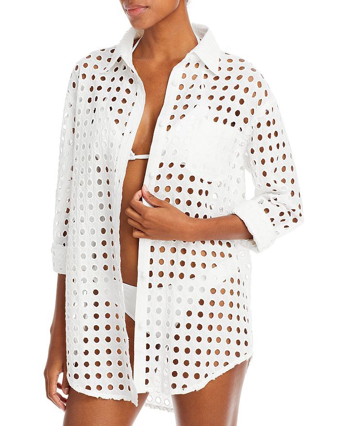 The Oxford Eyelet Tunic Swim Cover-Up | Bloomingdale's (US)