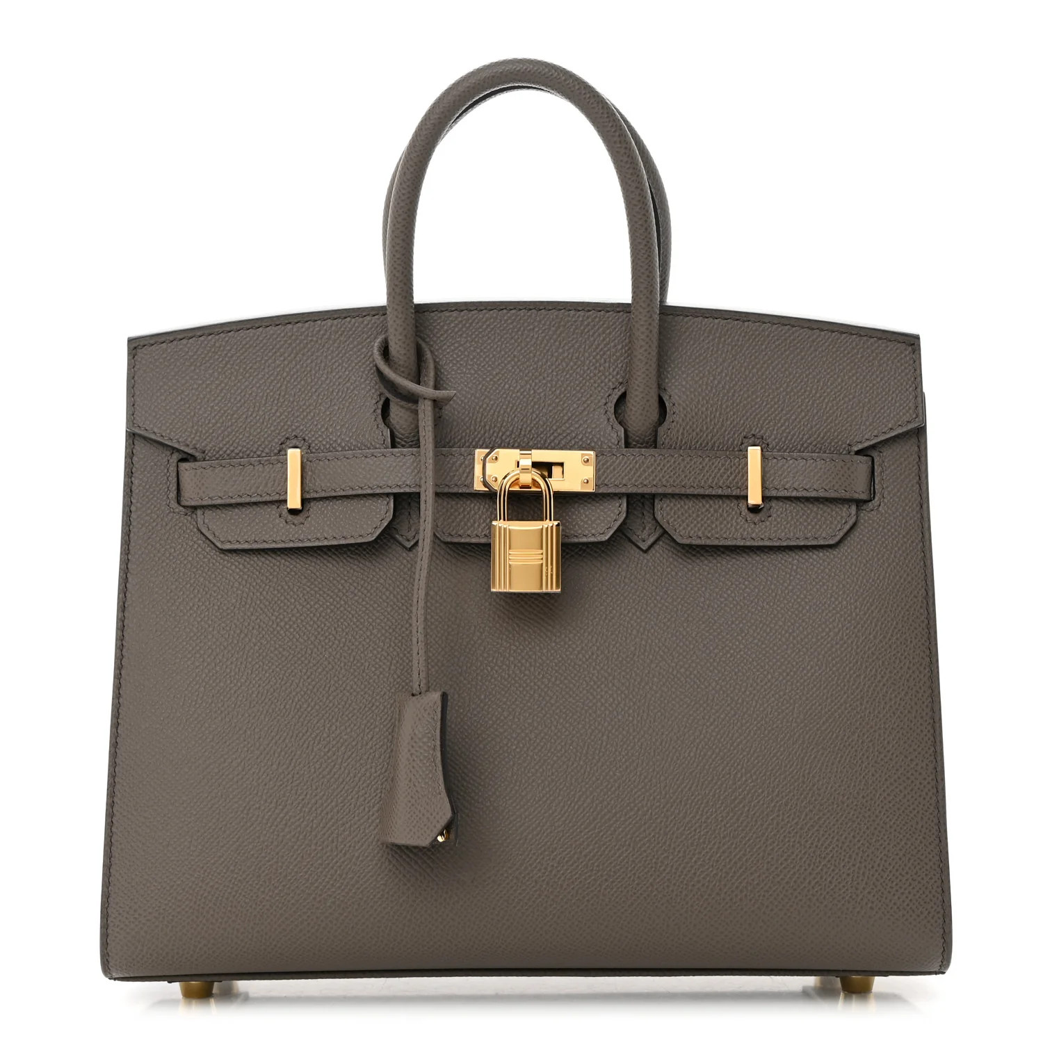 Epsom Birkin Sellier 25 Etain | FASHIONPHILE (US)