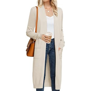 GRACE KARIN Women's 2025 Trendy Long Cardigans Sweater Lightweight Open Front Long Sleeve Maxi Du... | Amazon (US)
