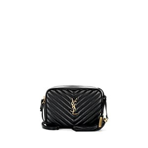 Saint Laurent Women's Monogram Lou Medium Leather Crossbody Bag - Black | Barneys New York (Global)
