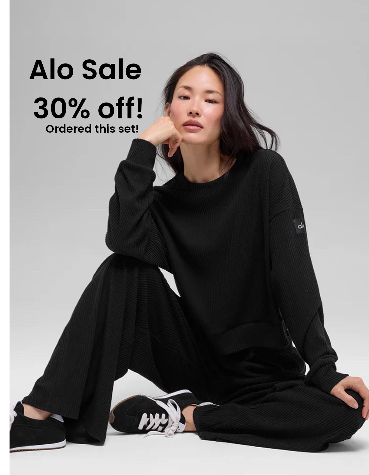 Alo sale! Sweat set i order a medium in the top and small i. The bottoms 

#LTKSaleAlert #LTKTravel #LTKStyleTip