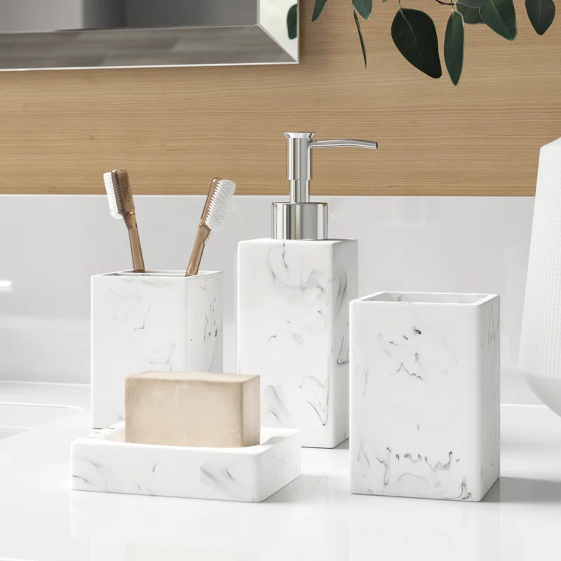 Aricel Poly Resin 4 Piece Bathroom Accessory Set | Wayfair North America
