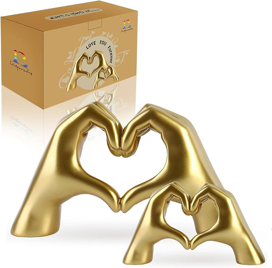 loveparadise Gold Room Decor, Gold Table Decor, Gold Home Decor, Sculptures Home Decor, Statues f... | Amazon (US)