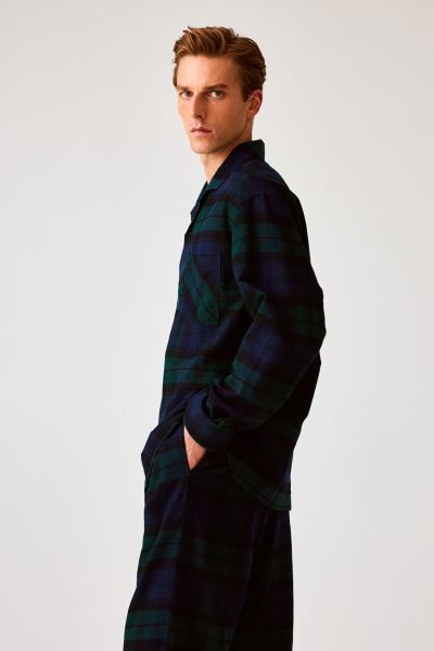 Regular Fit Flannel pyjamas | H&M (UK, MY, IN, SG, PH, TW, HK)