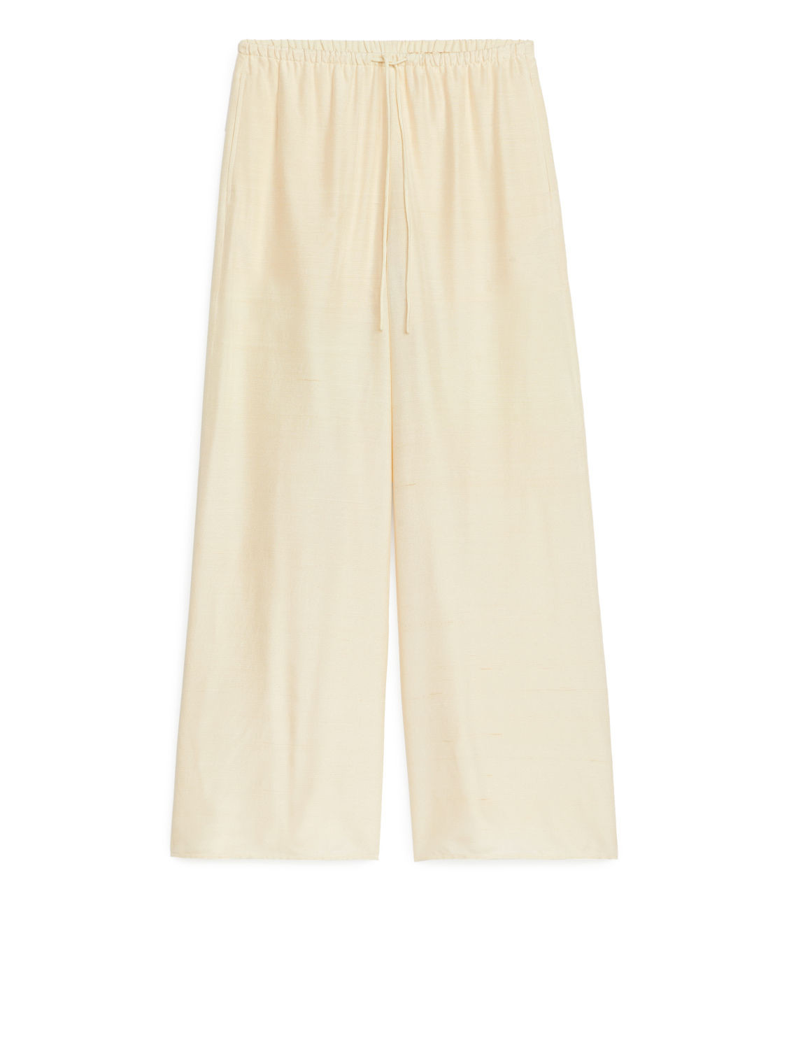 Raw Silk Trousers - Beige | ARKET (US&UK)