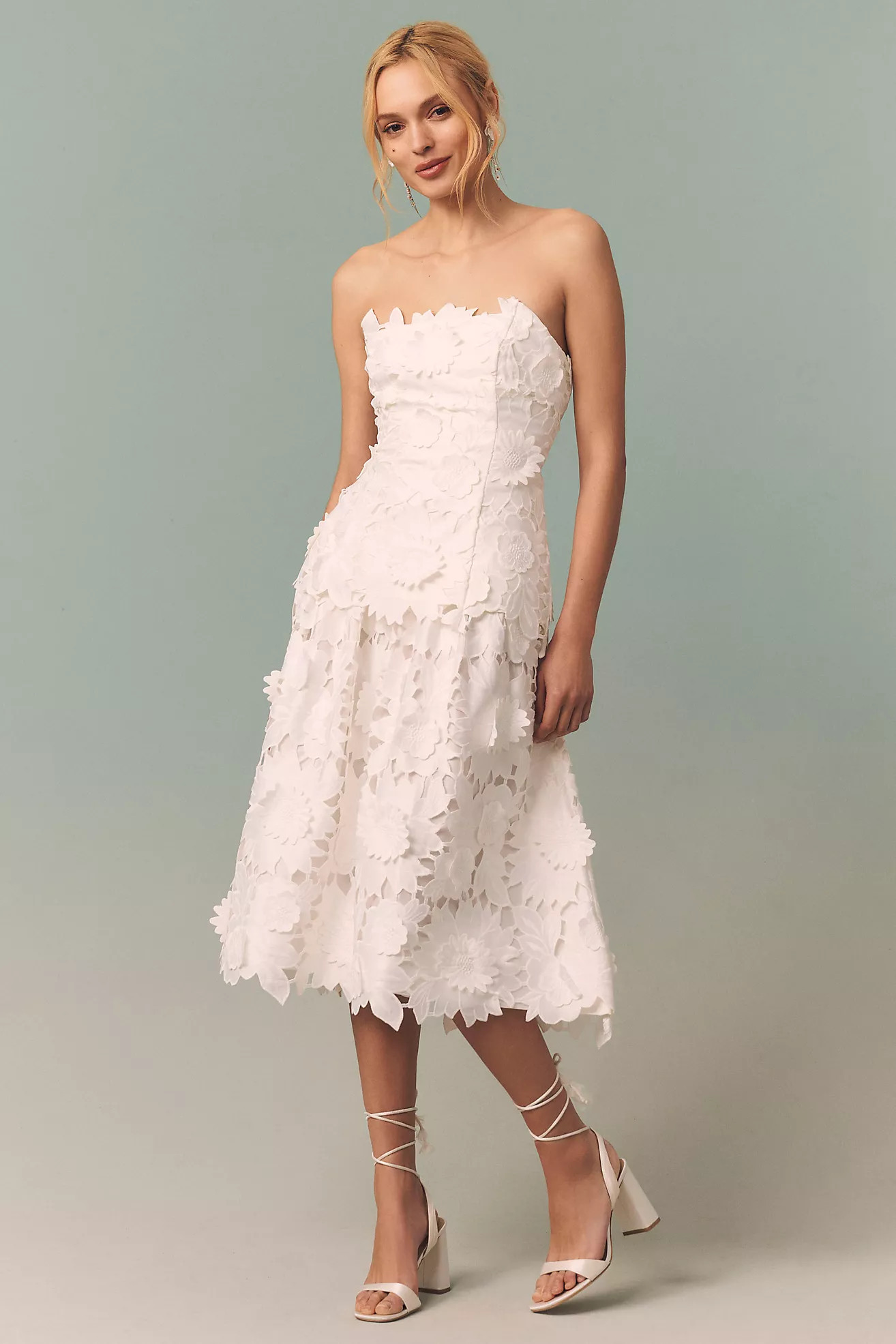 BHLDN Cutwork Twofer Midi Dress | Anthropologie (US)