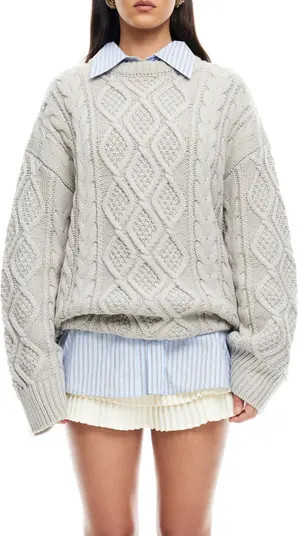 Gigi Oversize Cable Stitch Sweater | Nordstrom