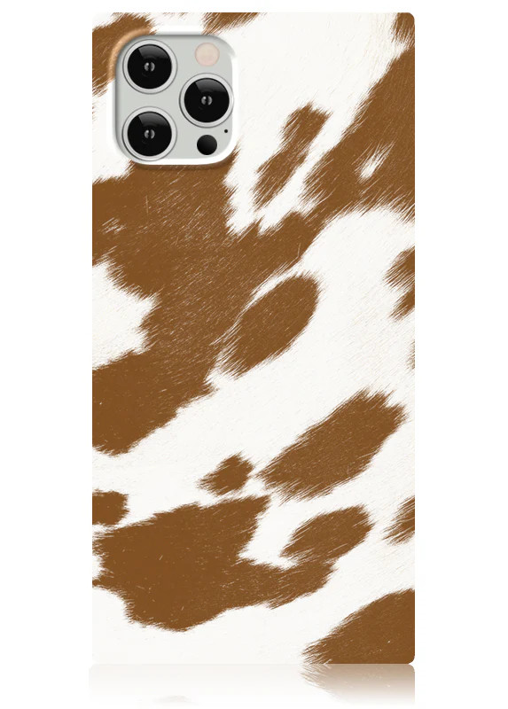 Tan Cow SQUARE iPhone Case | FLAUNT