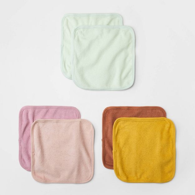 Baby Girls' 6pk Knit Wash Bath Towel - Cloud Island™ Yellow | Target